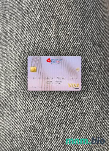 South Sudan Opportunity bank visa classic card wygląd fotograficzny skan PSD + zdjęcie